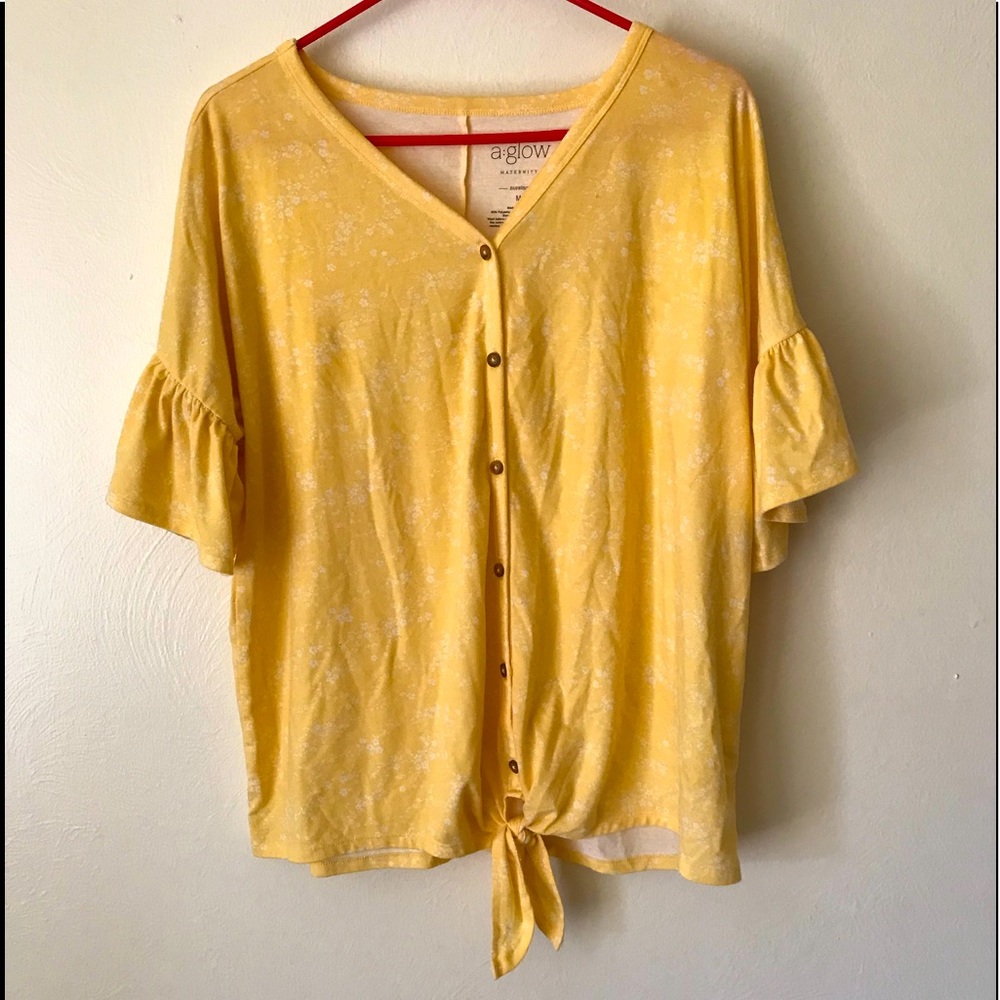 A:Glow Yellow Maternity Shirt